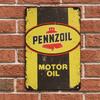 Pennzoil Vintage Metallschild - Perfekt für Garage & für Man Cave Deko, Perfekt für Raumdeko