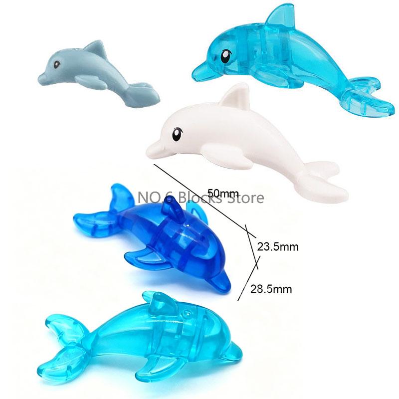 MOC Animali Blocchi da Costruzione Zoo della Foresta Tigre dai Denti a Sciabola Orso Alce Elefante Aquila Squalo Scimmia Leone Giocattolo Mini Mattoncino Regalo per Bambino S09