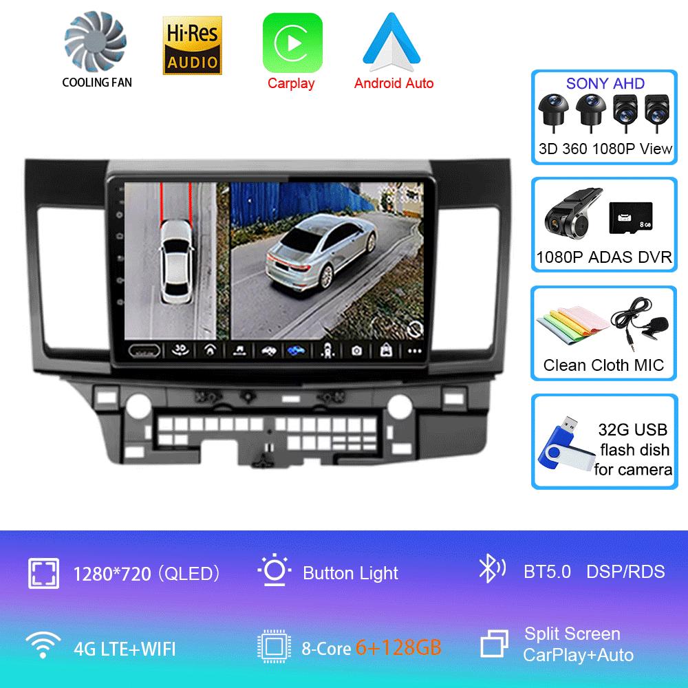 Android 14 Car Radio  For Mitsubishi Lancer 10 CY 2007 - 2012 Multimedia Video Player Navigation stereo GPS No 2din 2 din dvd