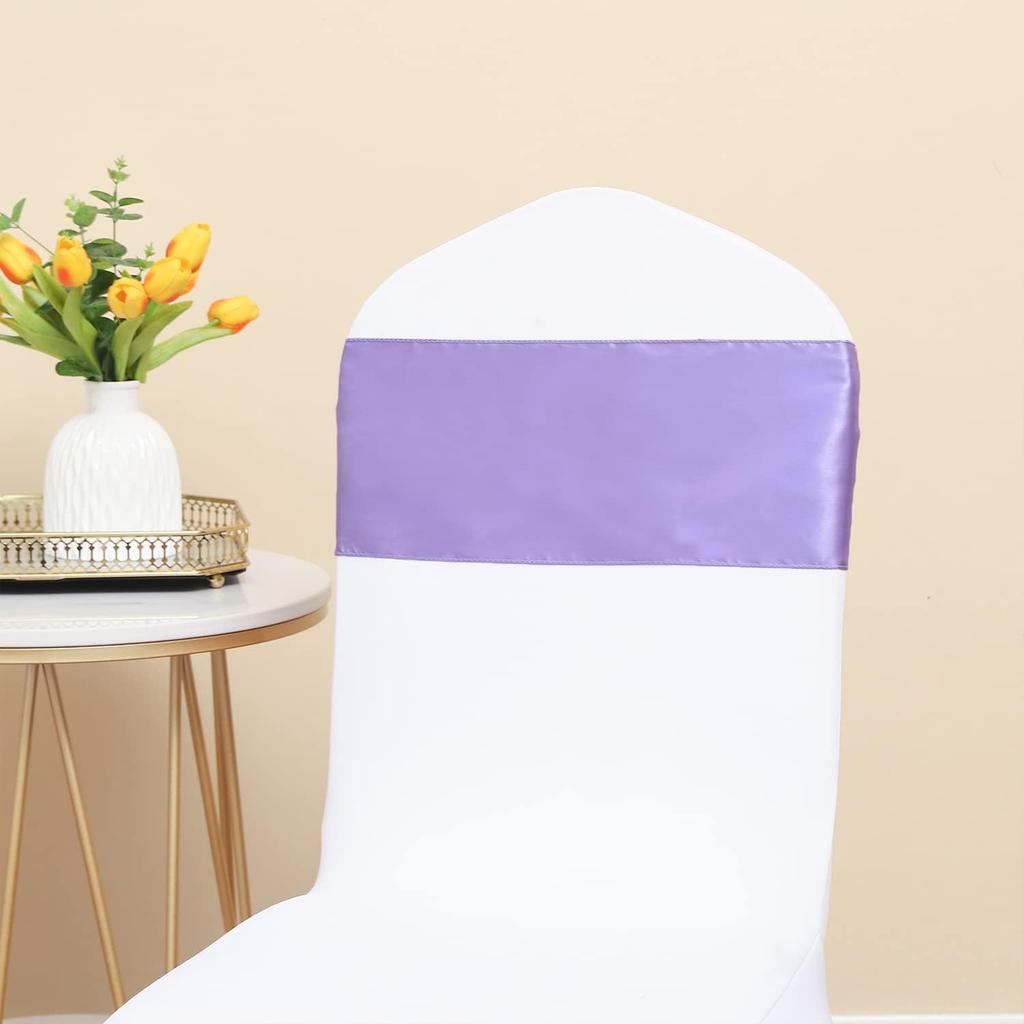 20pcs/set Satin Chair Sashes,17*275cm Silk Chair Ribbon Bows Chair Cover Chair Decoration For Wedding Banquet Party Event Hotel