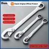 Universal 72-Tooth Ratchet Wrench Double Headed Labor Saving Adjustable Large Open End Wrench Steel High Hardness Repair Tools