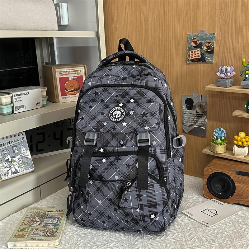 Women's Star Printed Backpack with Coin Purse