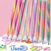 6 Farben Glitzernde Gelstifte Feine Spitze Regenbogen-Farbverlaufstifte zum Hervorheben auf Markern Griff Buntstifte Kunstmalerei-Zubehör