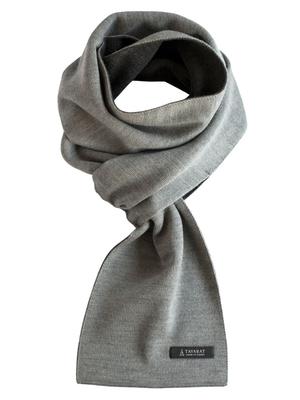TAVARAT Made In Solid Compact 3-Second Muffler, Men's, Japan, Long, Color, (Gray-Charcoal)