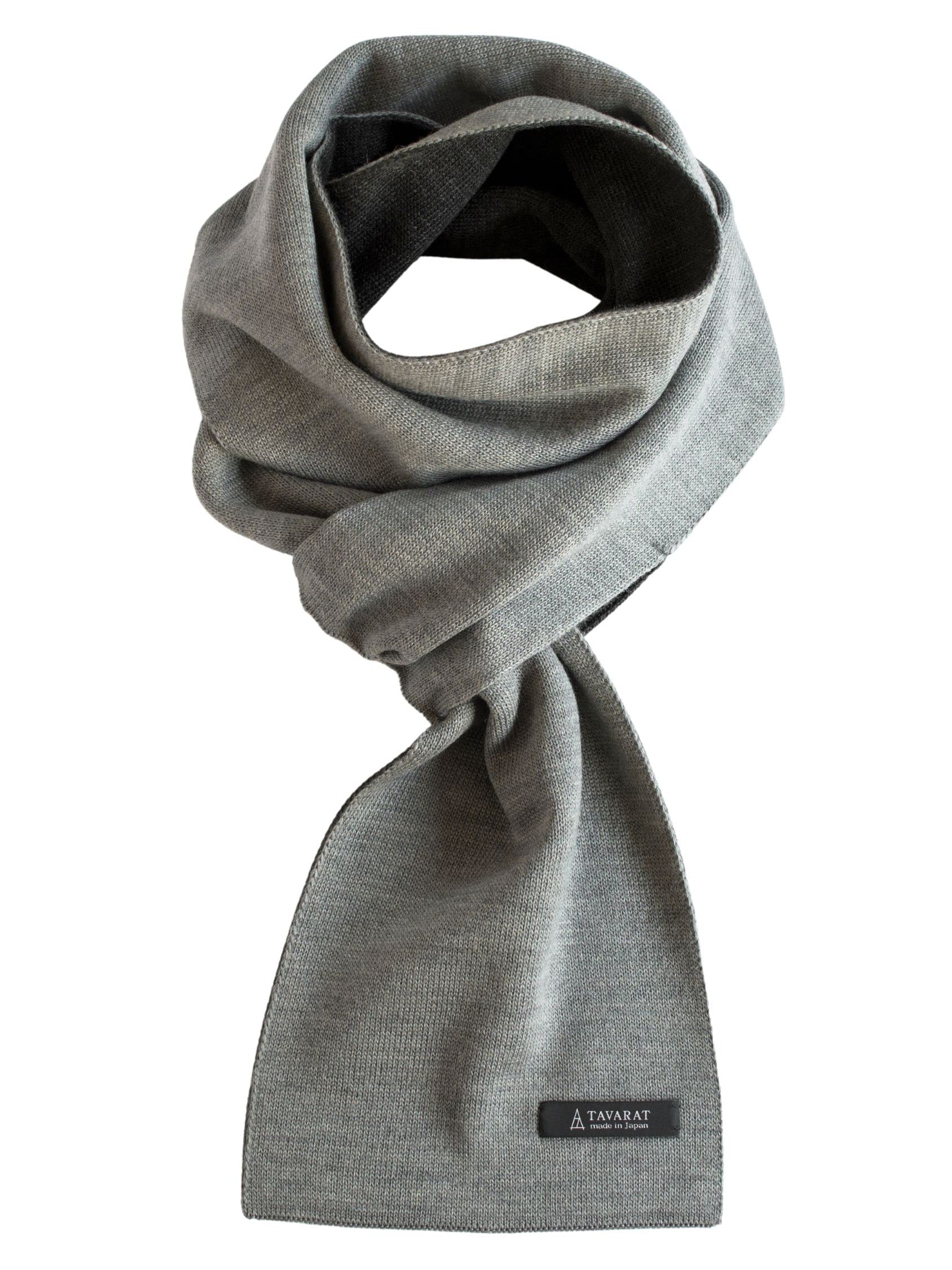 

TAVARAT Сделано в Японии Цельный Компактный 3-секундный Шарф, Мужской, Длинный, Цвет, (Серо-угольный)