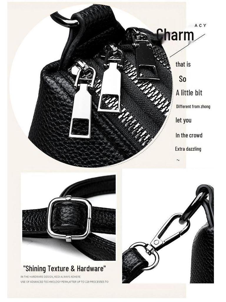Elegant Women's Soft Leather Large Capacity Crossbody Bag 2025 - Chic Handheld Tote for Commuting Moms