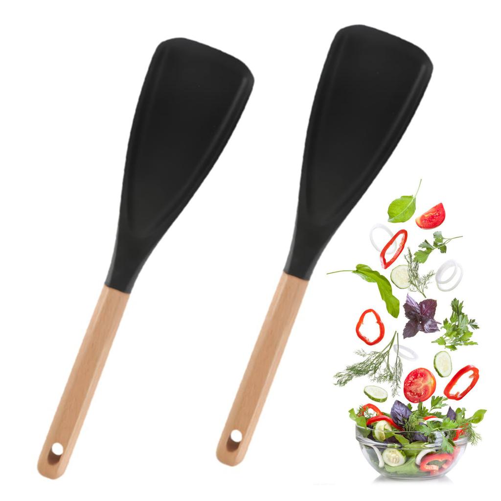 Yousheng Silicone Cooking Spoons Food-Grade Kitchen Spatula Heat Resistant Non-Stick Spatula Spoon for Stirring And Serving