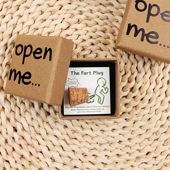 Zabawne Pudełko Prezentowe z Zatyczką na Bąki z Kartką Żarty na Prima Aprilis w Kartonowym Pudełku Zestaw Nowości Gag z Postaciami z Kreskówek i Zabawnymi Zwrotami dla Dorosłych