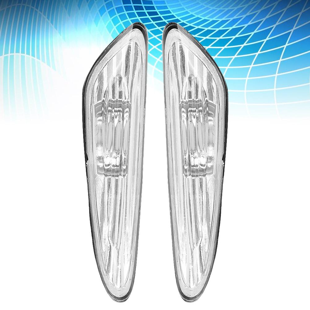 1 Pair Turn Signal Side Marker Lamp Cover 63137165915 63137165916 Fit for E46 325i Transparent