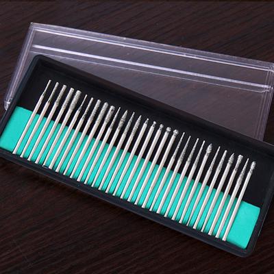 30PCS Electric Power Manicure Drill Bit Set Nail Pedicure Alloy Grinding Head Cutters Nail Art Tool