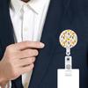 Retractable Badge Holder with Metal Clip Rotating ABS Badge Holder for Student Teacher Doctor Nurse Badge Holder
