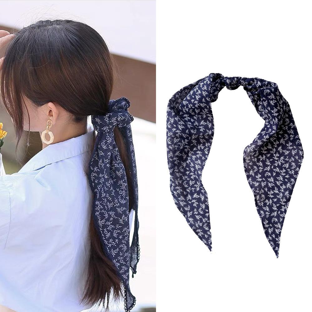 Classic Long-Staple Cotton Long Scarf Cashew Headband Headscarf Silk Scarf High-End Square Scarf Light Luxury Minimalist