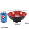Zhishi Melamine Noodle Bowls - Black & Red (Set of 3)