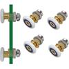 4PCS X Shower Door Rollers,Roller Diameter 23mm for The Bathroom Glass Sliding Door Pulleys/Runners/Wheels,Strong Load-Bearing Capacity, Ultra-Quiet