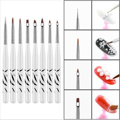 Nail Brush SET 8 Types X (2 Pieces)