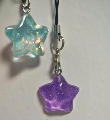 Y2K New Purple Blue Sparkling Glittering Star Shaped Phone Lanyard For Mobile Phone Bag Keychain CCD Camera Ins Korea Cool Gift