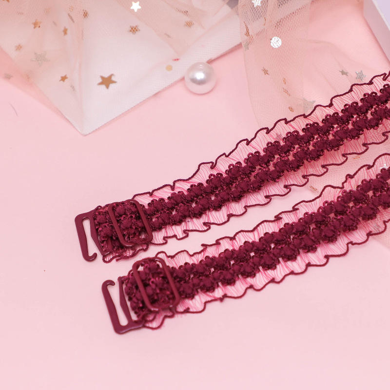 Sexy Dress Lace Bra Shoulder Strap Women Adjustable DIY Flower Underwear Strap Elastic Anti-slip Buckle Lingerie Strap Belt