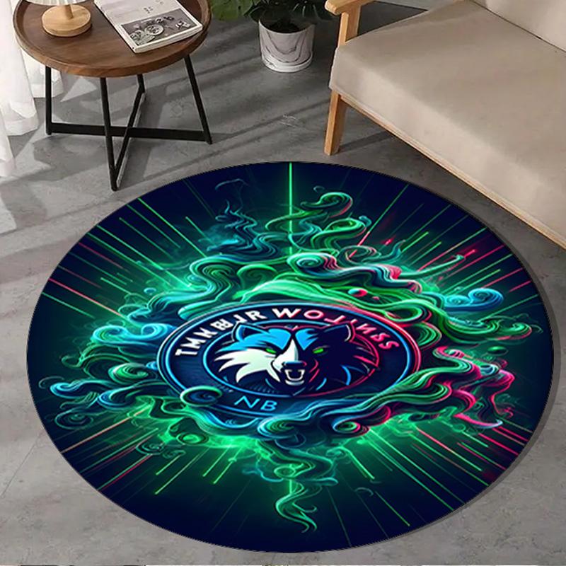 Minnesota Logo Round Rug for Livingroom,Bedroom, Palyroom, Chair Rug, Area rug, Circle Carpet, Large Size Fan Christmas gift