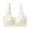 Plus Size Gathering Support Bra for Full Bust - Autumn/Winter Warmth, Anti-Sagging Design with Fixed Cups for a Slimming Effect.