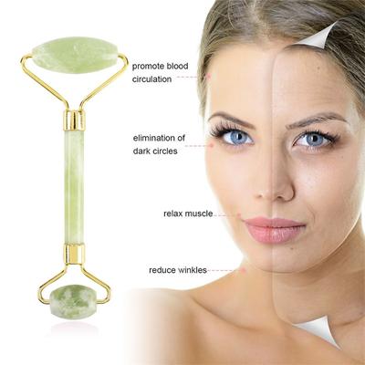 Woman Jade Roller Massager Facial Beauty Device Double-headed Hand Push Facial Eye Scraping Stick