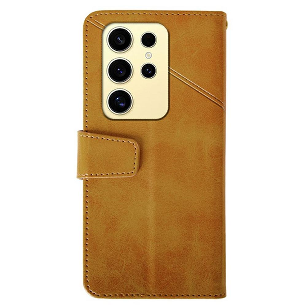IDEWEI For Samsung Galaxy S26 Ultra Case Leather Wallet Phone Cover Stand Calf Texture