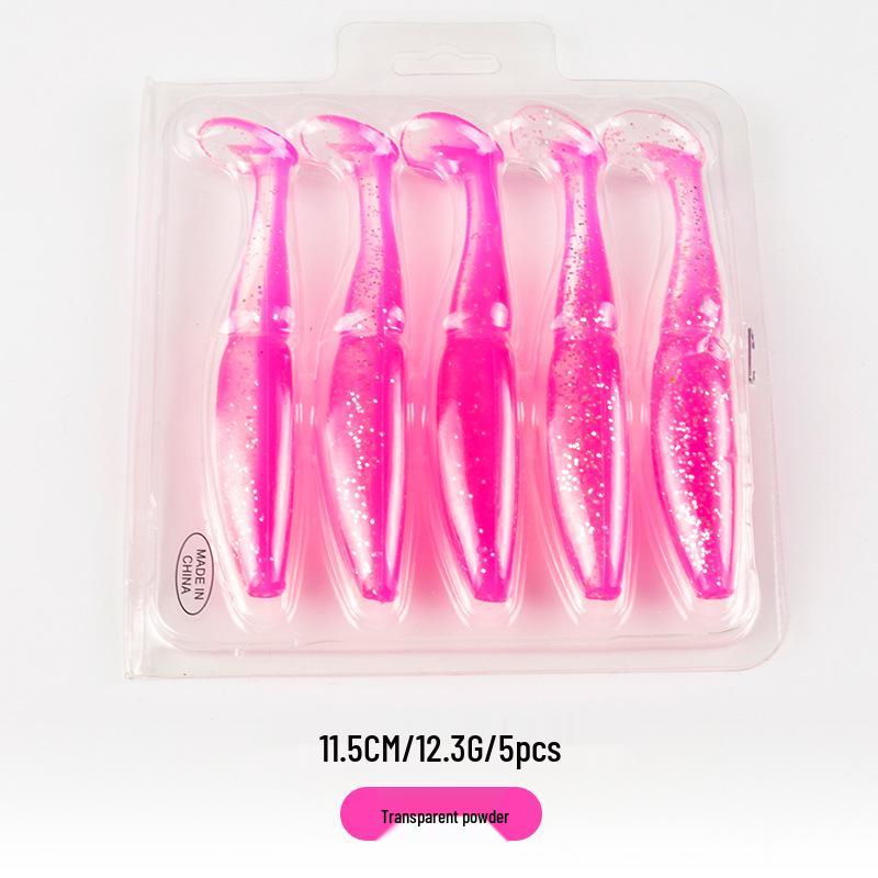 Locken: Zweiteiliger T-Schwanz Softbait für Mandarinfische, Kunstwurm mit hoher Dichte zum Meeresangeln.