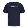 Jack And Jones Mens Cropped Logo Cotton Plus T-Shirt