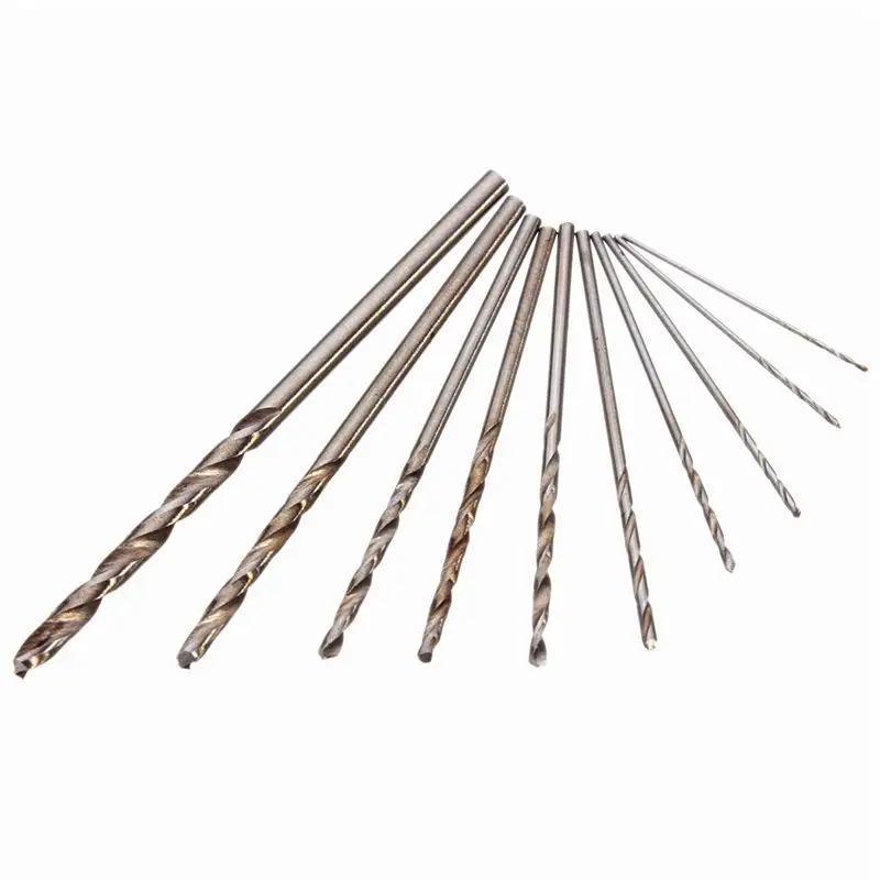 10Pcs Twist Drills Rotary Tools Mini Micro Aluminum Hand Manual Hole Opener and Keyless Chuck.