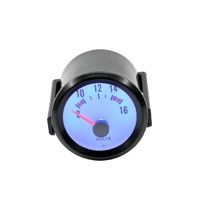 52mm Auto Car Refitting Volt Gauge 8~16V Blue LED Light 12V Battery Voltage Instrument Meter