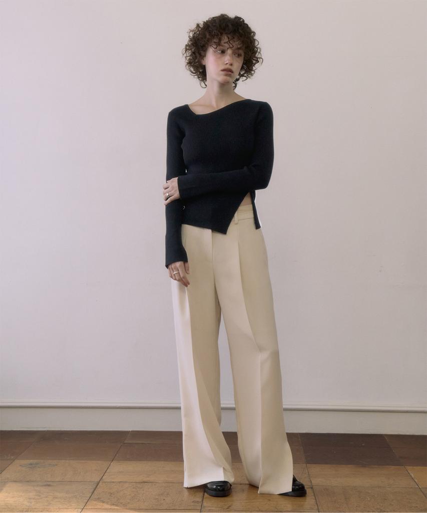 JUCYJUDY Contrast Waist Wide Pants Jzpt124A