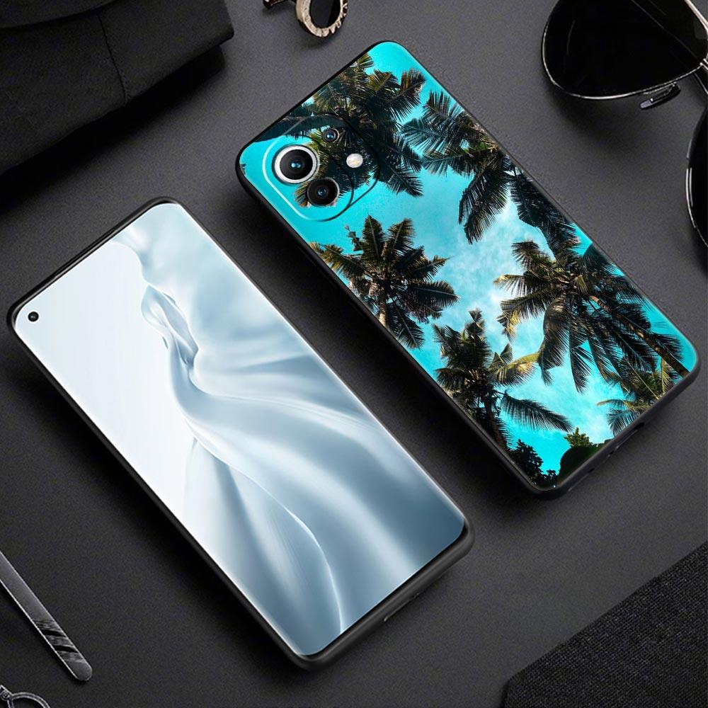 Summer Beach Palm Tree Phone Case For Xiaomi Mi 15 14 13 12 11 Lite 13T 12T Pro Poco X6 X5 X4 Pro 5G X3 NFC F6 F5 F4 M5 Cover
