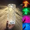 Crystal Lamp 16-Color Changing RGB Night Light  Lamp USB Romantic LED Rose Table Lamps  Bedroom Party Dinner Decor Light