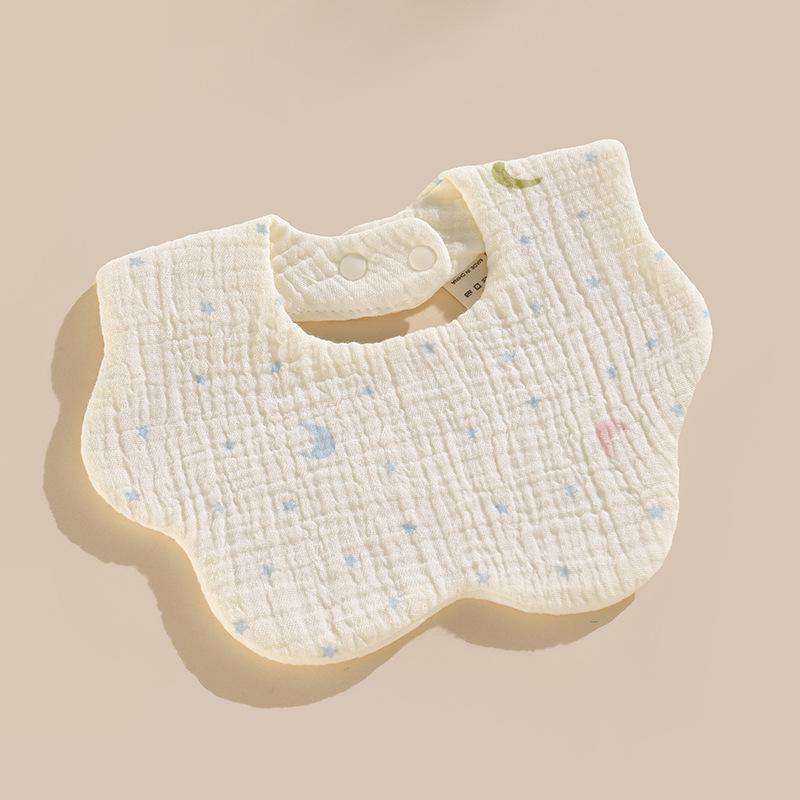 Six-Layer Cotton Petal Bib for Newborns, Boys & Girls - Thin, Soft & Absorbent