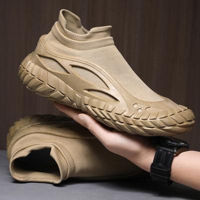 Herrenschuhe neue weichsohlige bequeme Laufschuhe modische fliegengewebte Sportschuhe einfache Freizeitschuhe