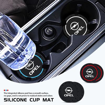 2pcs Silicone Car Water Cup Holder Coaster Anti Slip Pad Mat Auto Accessories For Insignia Astra G J F K Vectra C H Corsa C