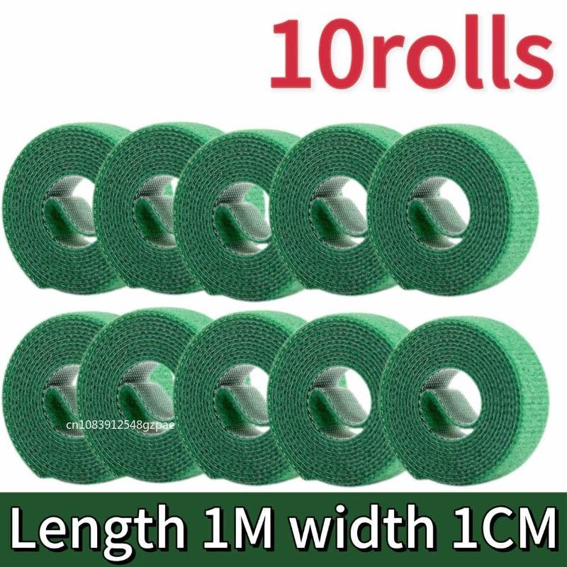 Self Adhesive Plant Nylon Cable Tie Green Adjustable Plants Hook Loop Support Garden Twine Bandage Reusable Fastener Tape Strips