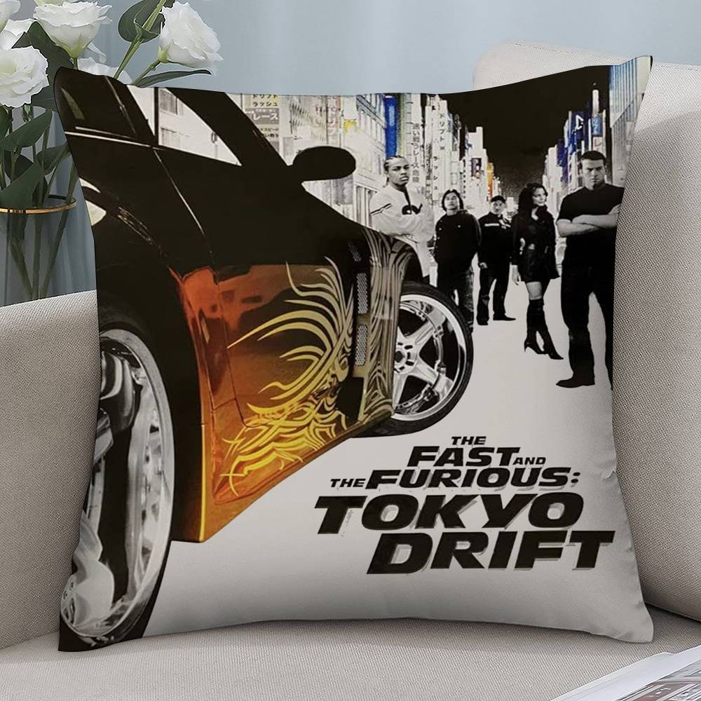 

Film F-Fast and F-Furious Car Pillow Case Short plush Double-sided Print Square Throw Pillow Covers Sofa Home Cushion Decor 12x12Inch