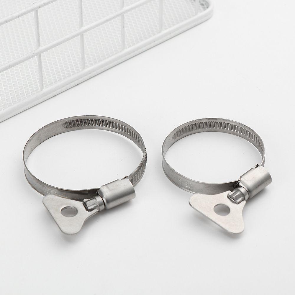 201 Stainless Steel Worm Gear Hose Clamp Adjustable 10-60mm Key Clamp Hose Clip For Water Pipe Plumbing Automotive Mechanical