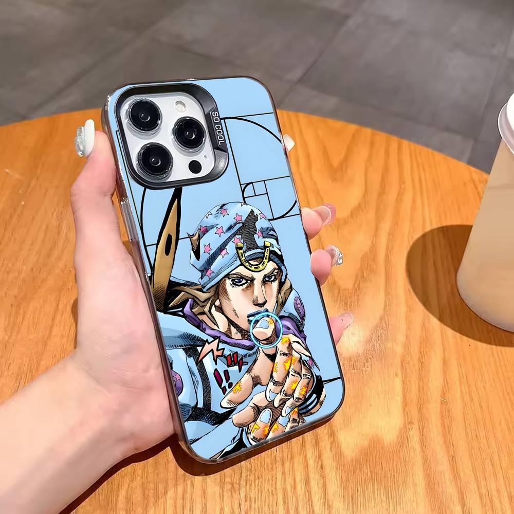 Cool J-Johnny J-Joestar of the J-Jojo-ES Phone Case For iPhone 17,16,15,14,13,12,11 Plus,Pro Max,XS,Colorful Silver Black Cover