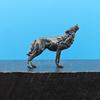 Solid Brass Mini North American Wolf Model Desktop Mini Decoration Antique Simulation Animal Statue Creative Metal Holiday Gifts
