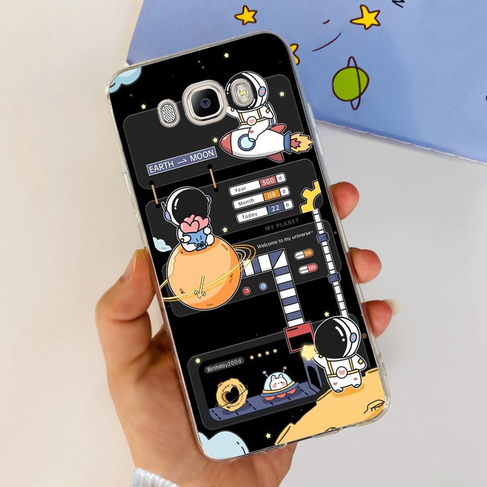 For Funda Samsung Galaxy J5 2016 Phone Case Cute Cat Dinosaur Soft Silicone Cases For Samsung J5 2016 J510 Back Cover Bumper