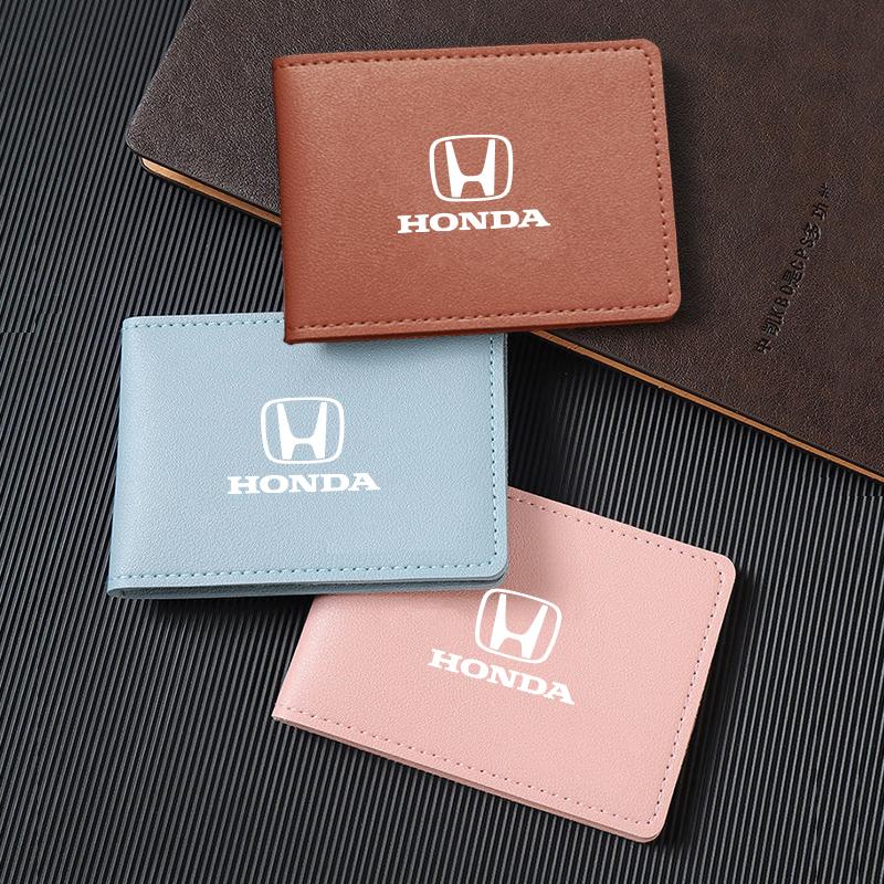 Car Driver License Cover Ultra-Thin Leather Card Clip Bag For Honda Civic Fit Jazz Accord Pilot CRV Odyssey Passport City HRV UQ8
