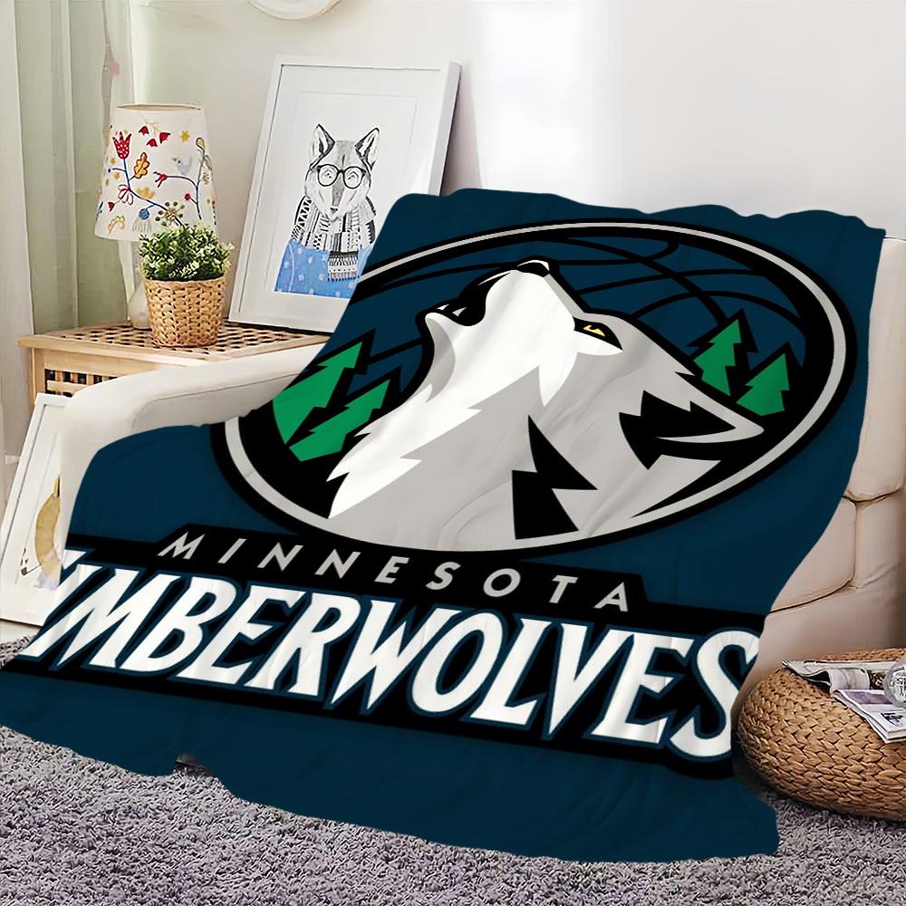 Cool Blanket Soft Comfortable Nap Plush Suitable For Iiving Room Office Bedroom M-Minnesota Sports Timberwolves-S Home Kid Gift