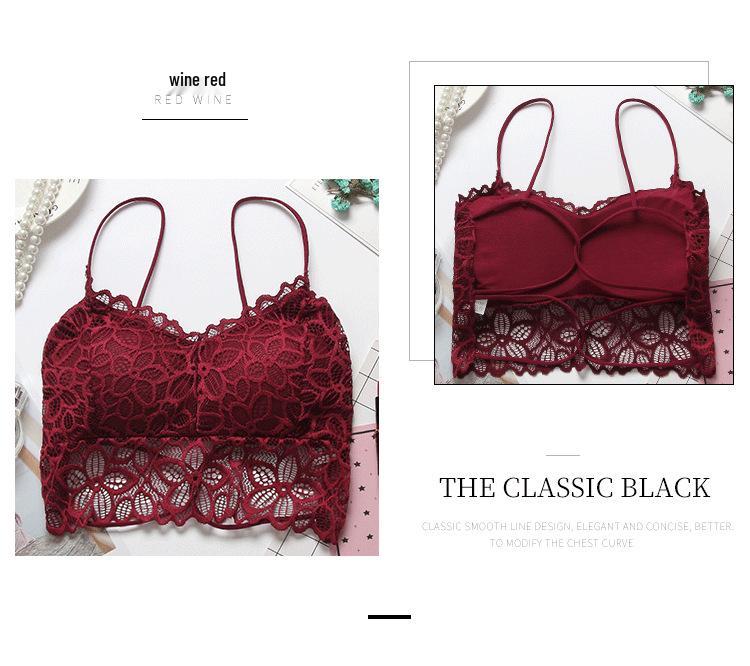 Stylish Back Cross Lace Push-Up Strapless Bra