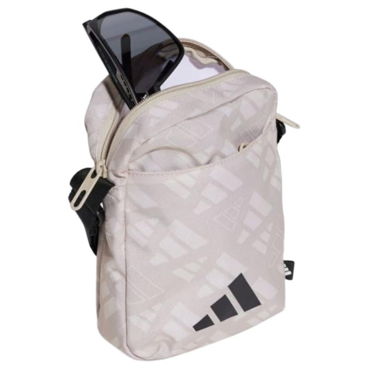 New Adidas Polyester One Shoulder Crossbody Clutch Regular Unisex Aluminum Oxide & Black JG5871