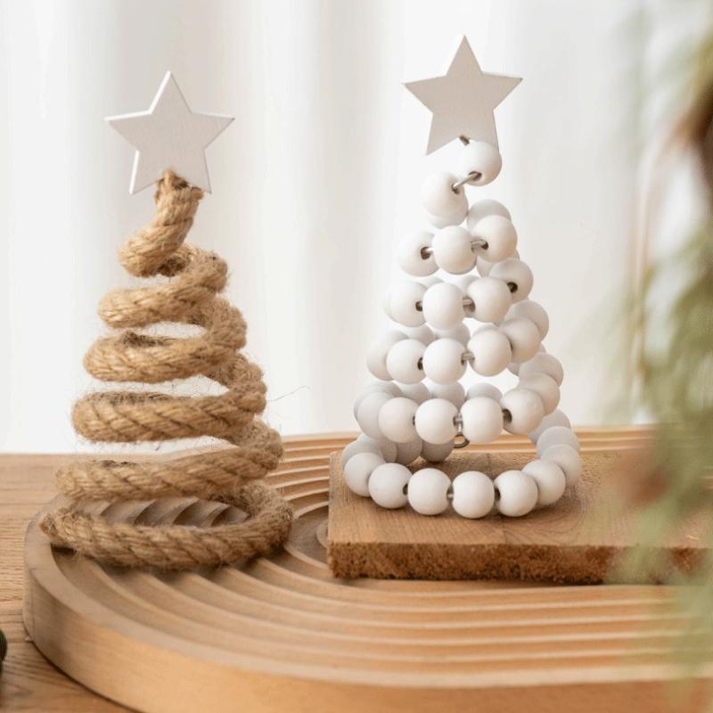 1 STuks Nieuwe Kerstdecoratie Creatieve Scandinavische Houten Kerstboom Bureau Ornament