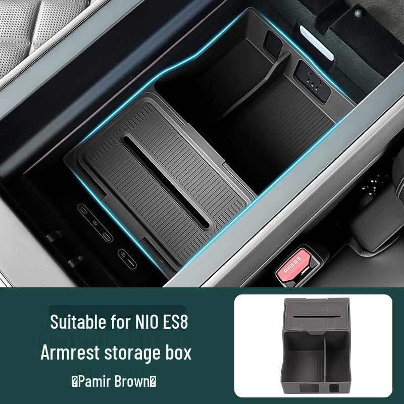 Compatible Storage Box for 26 NIO ES8 Models – Car Interior Armrest and Center Console Organizer.