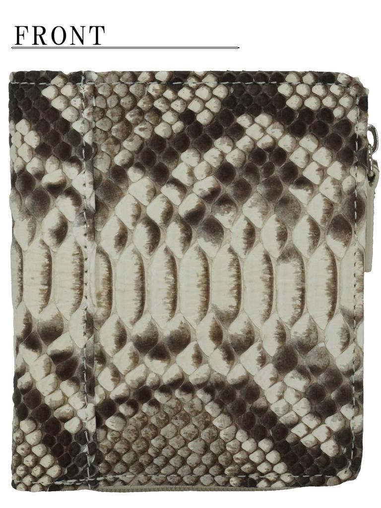 Natürliche Diamantpythonleder-Geldbörse für Damen und Herren, aus einem einzigen Stück echtem Leder gefertigt. Verfügt über einen runden Reißverschluss, ein kompaktes