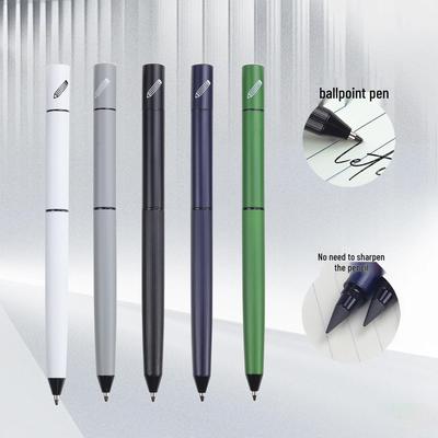 2-in-1 Metall-Kugelschreiber und tintenloser Bleistift – Schwarze Technologie Kein Anspitzen Geschenkstift