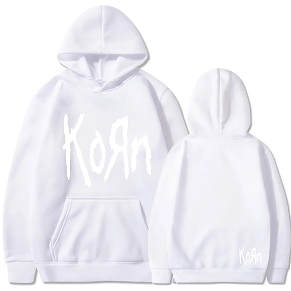 Korn Rock Band Letter Hoodie Men Women Hip Hop Harajuku Hoodies Leisure High Street Sweatshirt Autumn Winter Unisex Sweatshirts